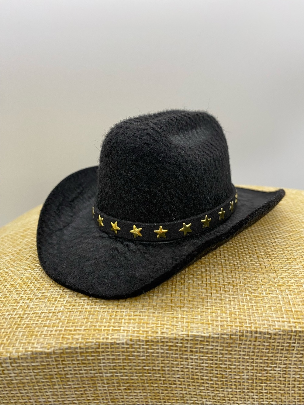 Black Pet Cowboy Hat with Adjustable Elastic Band For Small Dogs And Cats